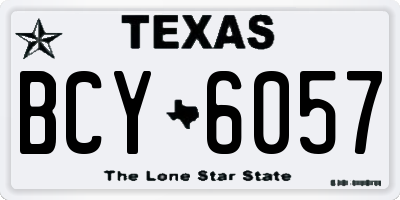 TX license plate BCY6057
