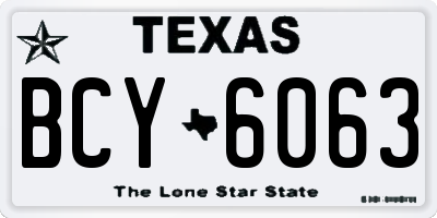 TX license plate BCY6063