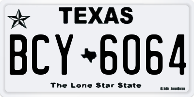 TX license plate BCY6064