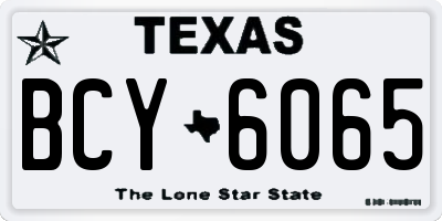 TX license plate BCY6065