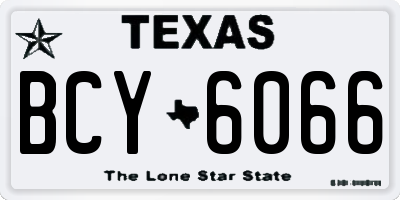 TX license plate BCY6066