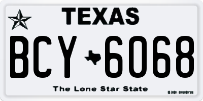 TX license plate BCY6068