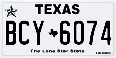 TX license plate BCY6074