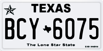 TX license plate BCY6075