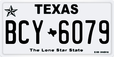 TX license plate BCY6079
