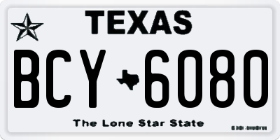 TX license plate BCY6080
