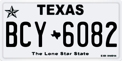 TX license plate BCY6082