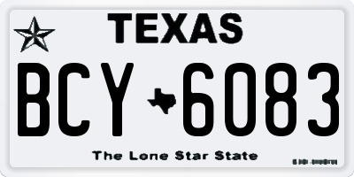 TX license plate BCY6083