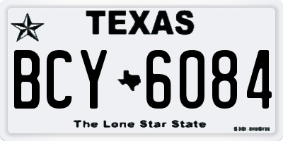 TX license plate BCY6084