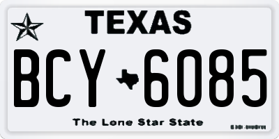 TX license plate BCY6085