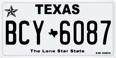 TX license plate BCY6087
