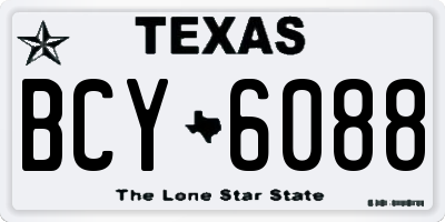 TX license plate BCY6088