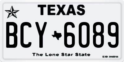 TX license plate BCY6089