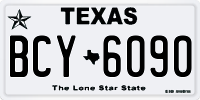 TX license plate BCY6090