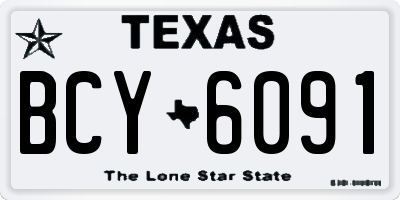 TX license plate BCY6091