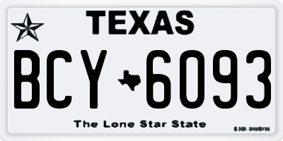 TX license plate BCY6093