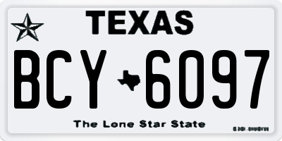 TX license plate BCY6097