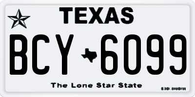 TX license plate BCY6099