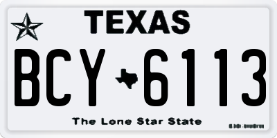 TX license plate BCY6113