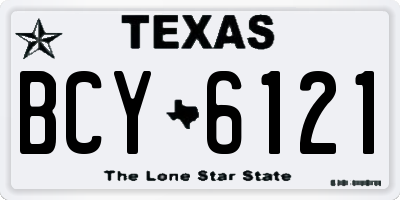 TX license plate BCY6121
