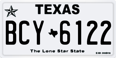 TX license plate BCY6122