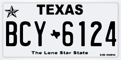 TX license plate BCY6124
