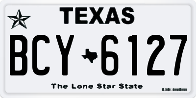 TX license plate BCY6127