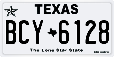 TX license plate BCY6128