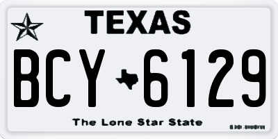 TX license plate BCY6129