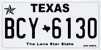 TX license plate BCY6130