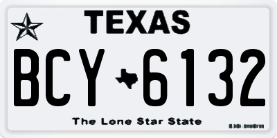TX license plate BCY6132