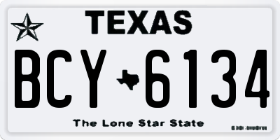 TX license plate BCY6134