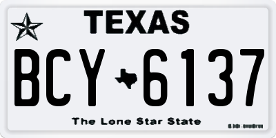TX license plate BCY6137