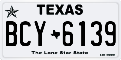 TX license plate BCY6139