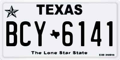 TX license plate BCY6141