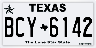TX license plate BCY6142