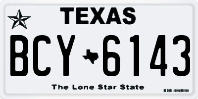 TX license plate BCY6143
