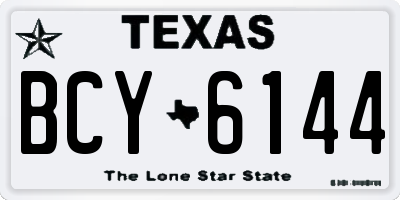 TX license plate BCY6144