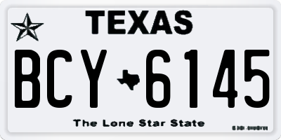 TX license plate BCY6145
