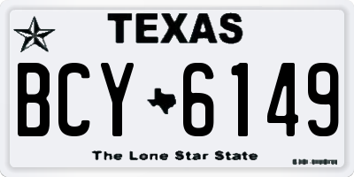 TX license plate BCY6149