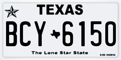 TX license plate BCY6150