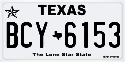 TX license plate BCY6153