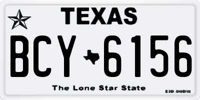 TX license plate BCY6156