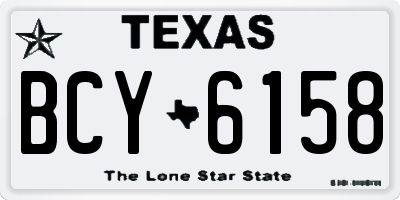 TX license plate BCY6158