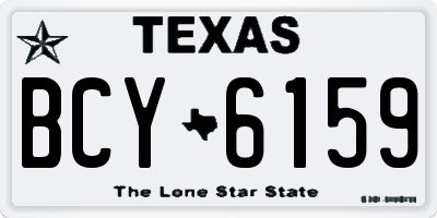 TX license plate BCY6159