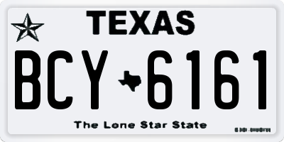 TX license plate BCY6161