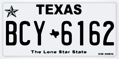 TX license plate BCY6162