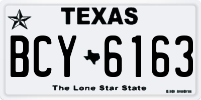 TX license plate BCY6163