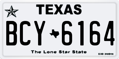 TX license plate BCY6164