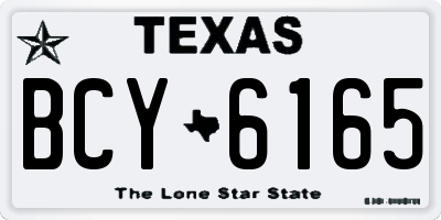 TX license plate BCY6165